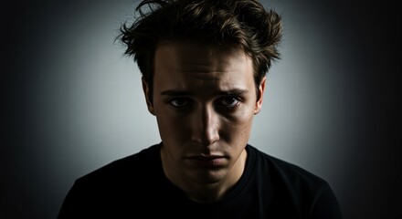 Naklejka premium Portrait of a sad man