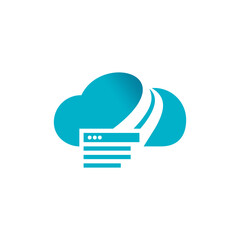Abstract Blue Cloud Computing Icon