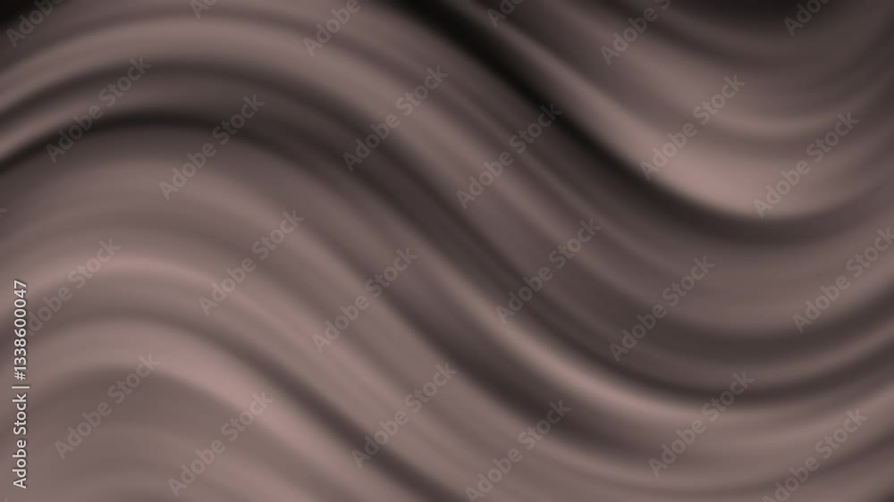 Poster a smooth, flowing abstract background features soft, wavy patterns in shades of brown, conveying a s