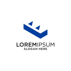 Abstract Blue Geometric Logo Design