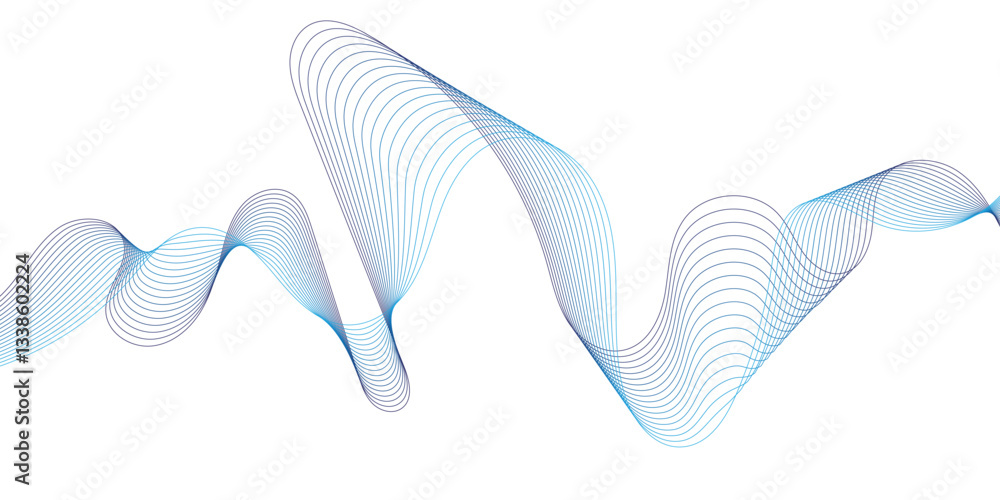 Poster wave flowing liquid line abstract background. black and white vector design 3d lines in perspective,