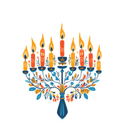 set of candles isolated on transparent background