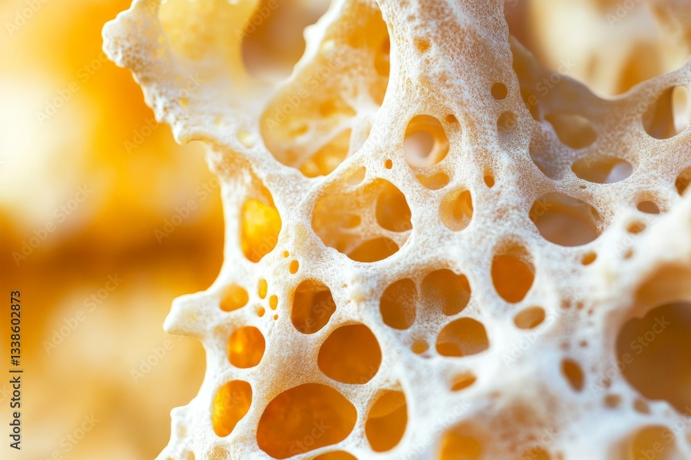 Poster intricate patterns of a natural coral structure showcasing unique textures under warm light