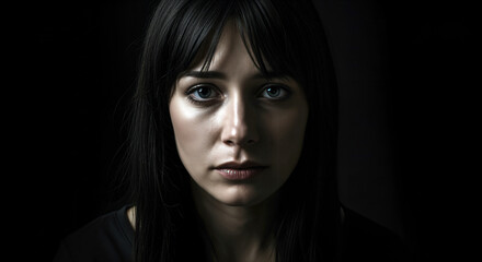 Portrait of a sad woman