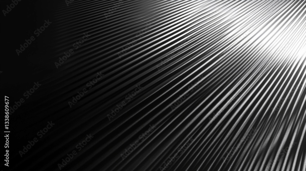 Poster abstract black and white parallel lines pattern