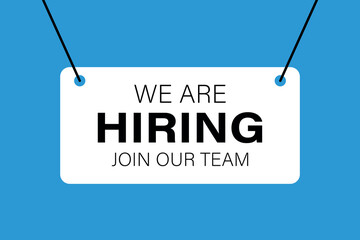 We are hiring template for job vacancy. Social media template, marketing, advertising and communication concept.