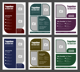 Charity Flyer Template for Fundraising Events Donations and Nonprofit Campaigns Ideal for Community Support Awareness and Volunteer Programs Fully Editable Vector EPS Format for Print and Digital Use.