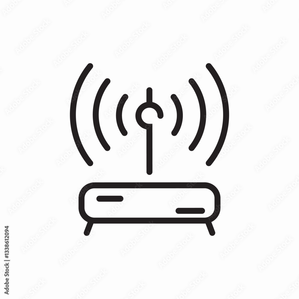 Poster wireless network connection internet icon vector sign