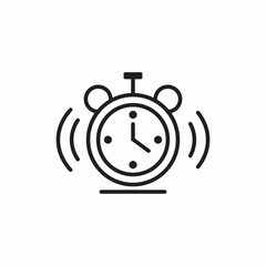 Alarm clock reminder time icon vector sign