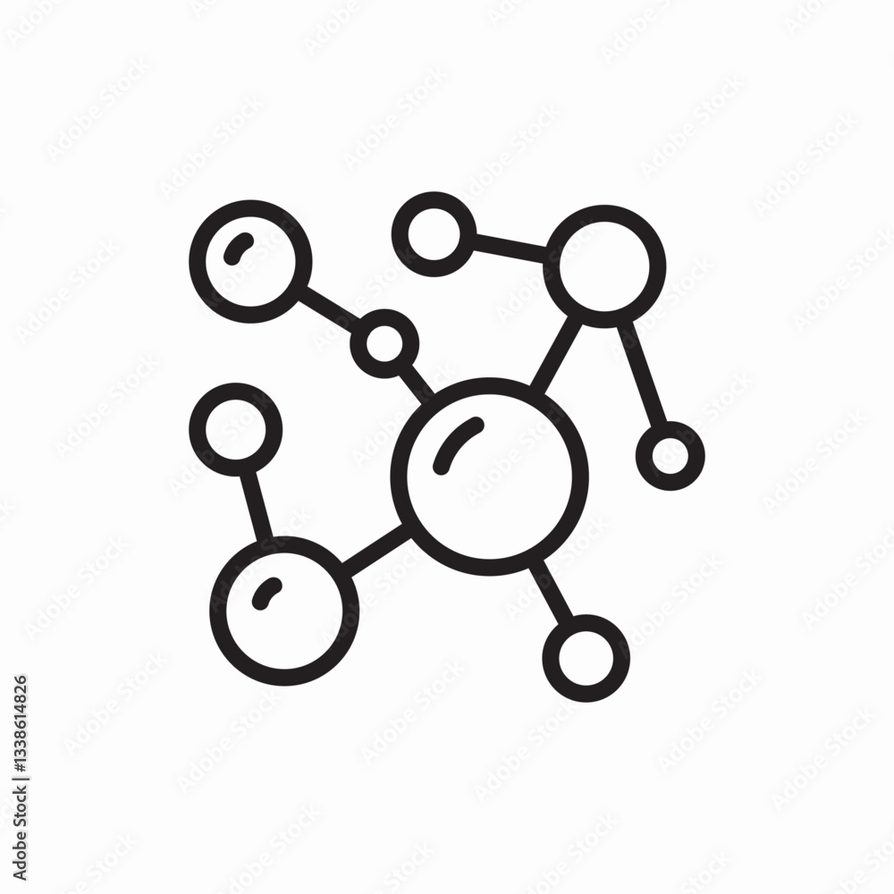 Poster network connection data sharing icon vector sign