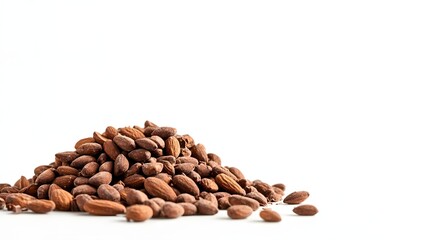 A Pile of Roasted Chocolate Covered Almonds