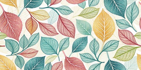 Fototapeta premium Surreal Minimalist Leaf Line Landscape, Delicate Nature Illustration, Artistic Photography