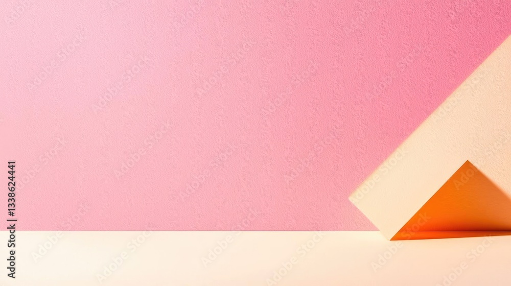 Poster negative space design abstract background concept. a minimalist geometric composition featuring soft