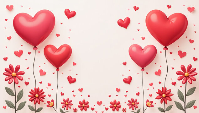 cartoon heart decorations include gift tags balloons flowers candies perfect stickers greeting