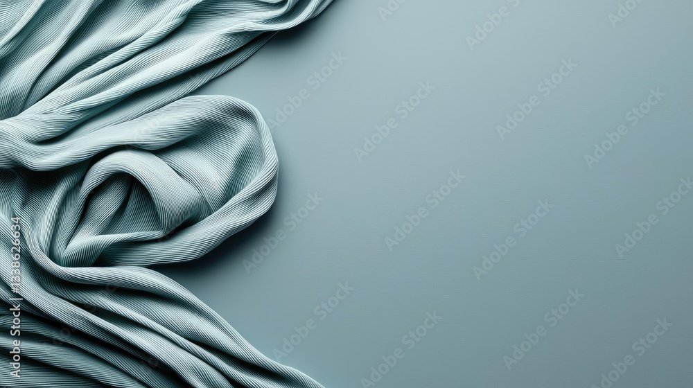 Aufkleber Negative space design abstract background concept. Soft fabric draped elegantly over a smooth surface, creating a serene and calm atmosphere.