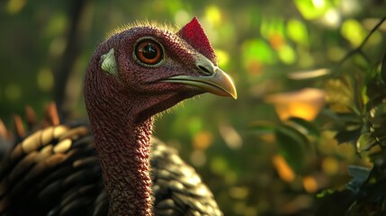 Turkey as thanksgiving holiday celebration element