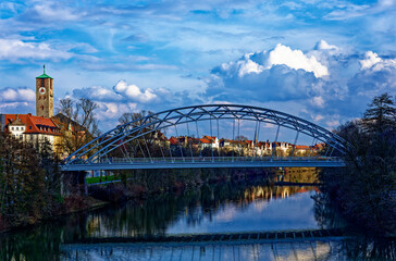 A wonderful day in the city of Bamberg in rainy weather.