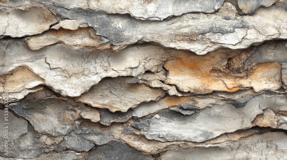 Poster textured tree bark showing layers and color variations
