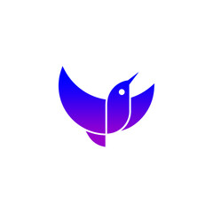 Abstract Colorful Flying Bird Graphic Design