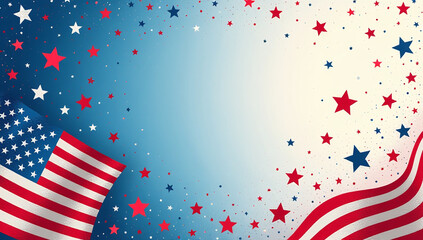 Obraz premium designing patriotic elements social media greeting cards graphics july vector