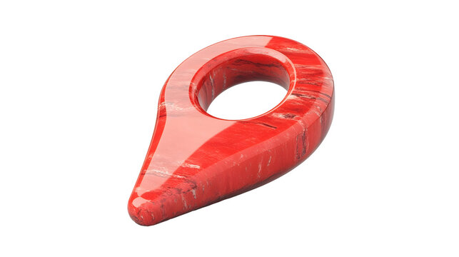red map marker, navigation and location pin, 3d icon, Transparent Background PNG