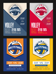 Vintage Volleyball Flyer Template for Retro Sports Events and Tournaments Featuring Classic Design Elements Ideal for Team Promotions, Competitions, and School Events Fully Editable EPS Format.