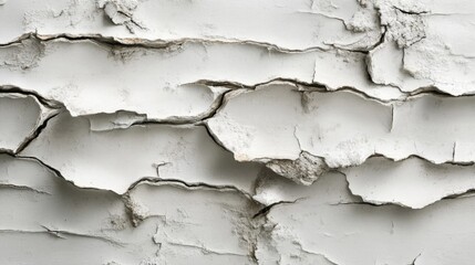 Obraz premium White Painted Surface With Extensive Cracking