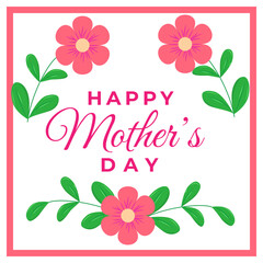 Happy Mother's Day card. For poster, card, banner, discount, special offer, cover, menu, advertising. Vector illustration EPS10 
