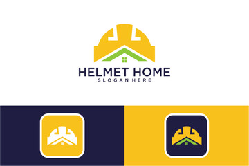Abstract Construction Logo Design With Helmet And House
