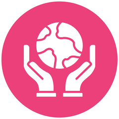 Earth in Hands Icon