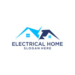Abstract Electric Home Logo Design
