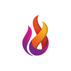 Abstract Flame Design with Gradient Colors