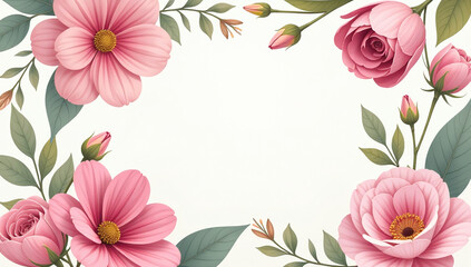 Fototapeta premium flowers wedding theme make great vector illustrations cards invitations