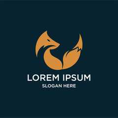 Abstract Fox Logo Design