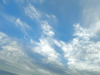 Blue bright sky white fluffy clouds photography background gift card hd backdrop beautiful romantic wallpaper