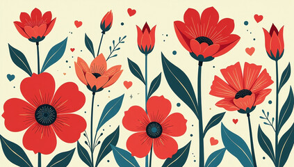 groovy vintage flower print artwork features unique blend modern nostalgic styles trendy floral