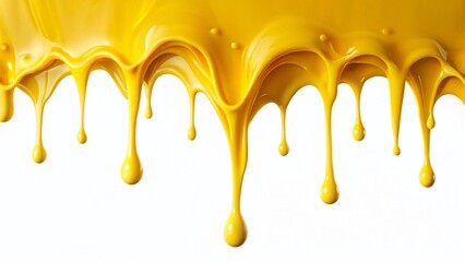 Yellow Paint Leak Silhouette, Abstract Dripping Background