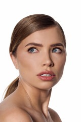 Obraz premium Creating allure with elegance and sophistication in a striking portrait of modern beauty