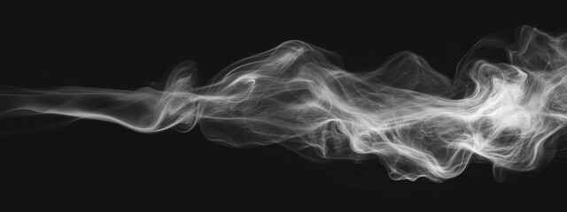 Fototapeta premium Campfire smoke rising gently into the night, creating a serene atmosphere at the outdoor gathering