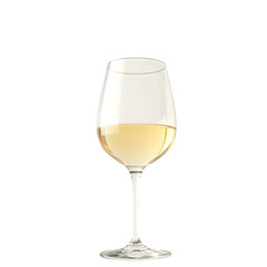 Wine Glass with a Smooth Isolated on Transparent Background
