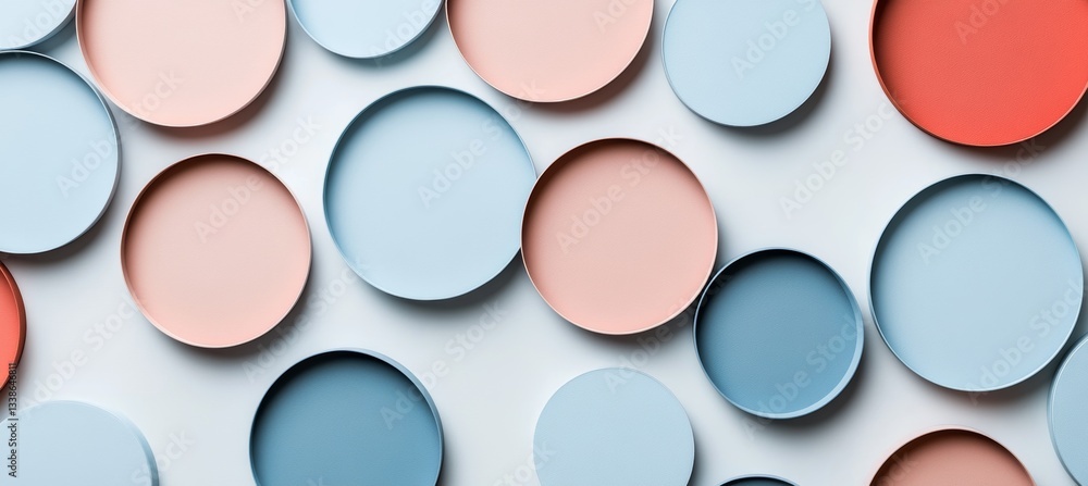 Poster pastel perfection an abstract background design with a collection of overlapping circles on white