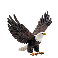 Obraz premium Bald Eagle Isolated on White Background