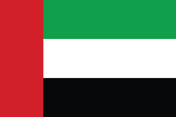The Official Flag of the United Arab Emirates.