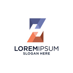 Fototapeta premium Abstract Geometric Z Logo Design