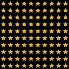 seamless pattern: golden stars against black background