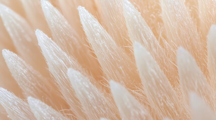 Macro of Bristles: a high-resolution macro shot that highlights the texture and pattern of the bristles, emphasizing their individual shapes.