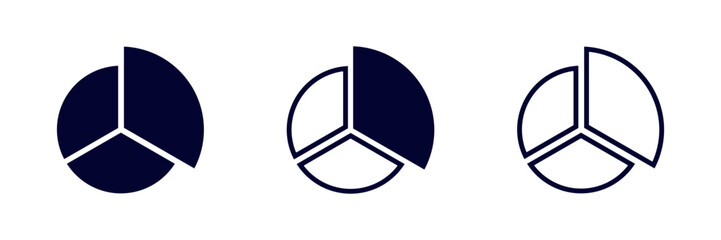 Three circle diagrams with varying segment styles show different visual patterns and divisions.