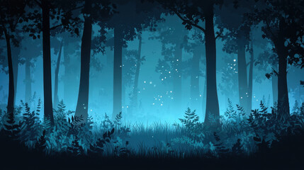 Enchanted Forest at Night