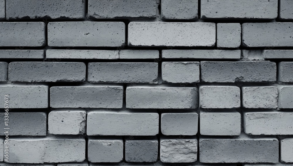 Poster sophisticated horizontal gray cement block wall texture with varied tones and clean lines, ideal for