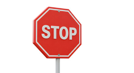 Obraz premium Stop Sign Red Octagon Traffic Safety